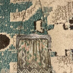 Vintage 1920’s beautiful enamel Fine Colorful Vintage Whiting & Davis purse